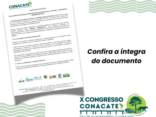 Carta de Cuiabá: pelo serviço público e contra a reforma administrativa