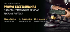 Inscrições abertas para curso sobre prova testemunhal