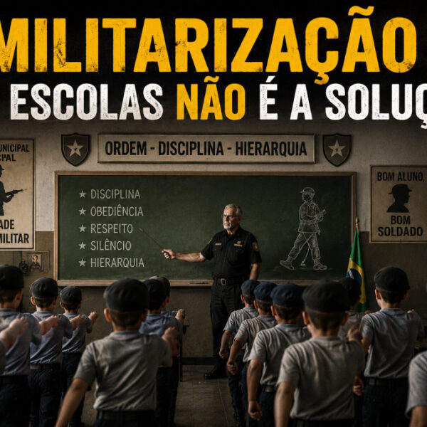 Militarização das escolas não é a solução: é preciso fortalecer as Guardas Municipais e a educação pública